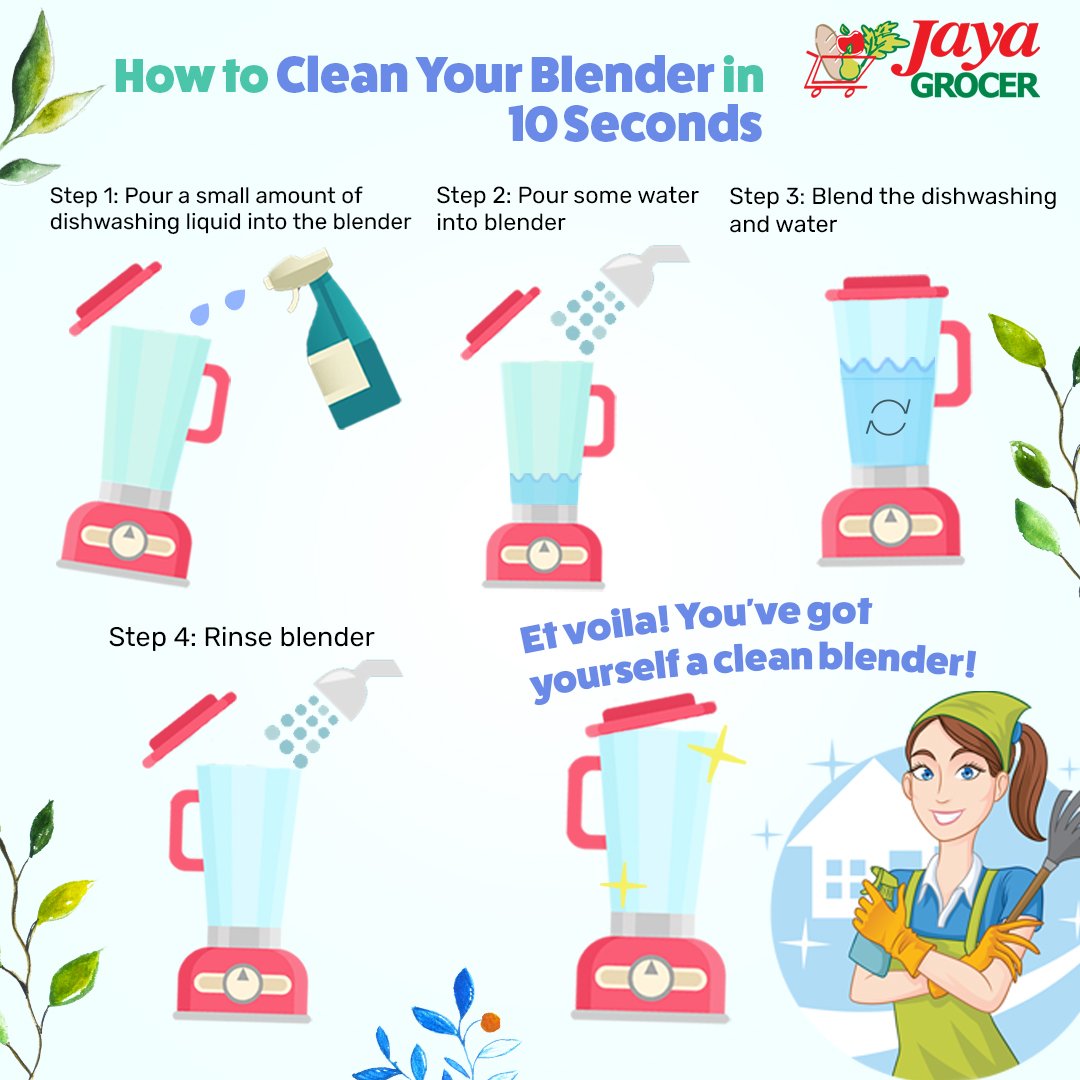 How to Clean Your Blender in 10 Seconds – Jaya Grocer | The Starling