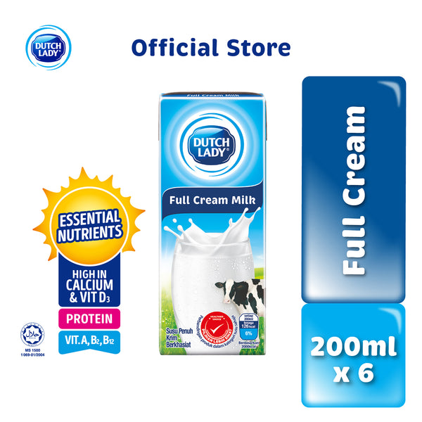 Dutch Lady UHT Full Cream Milk 200ml x 6 (highest price)