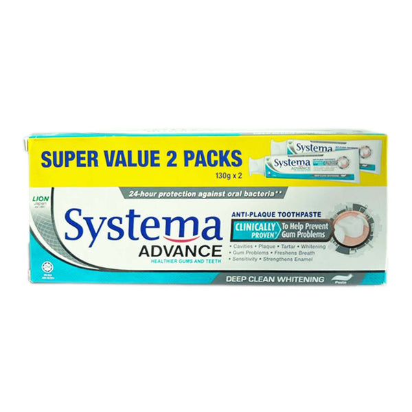Systema Advance Deep Clean Whitening Toothpaste 130g x 2
