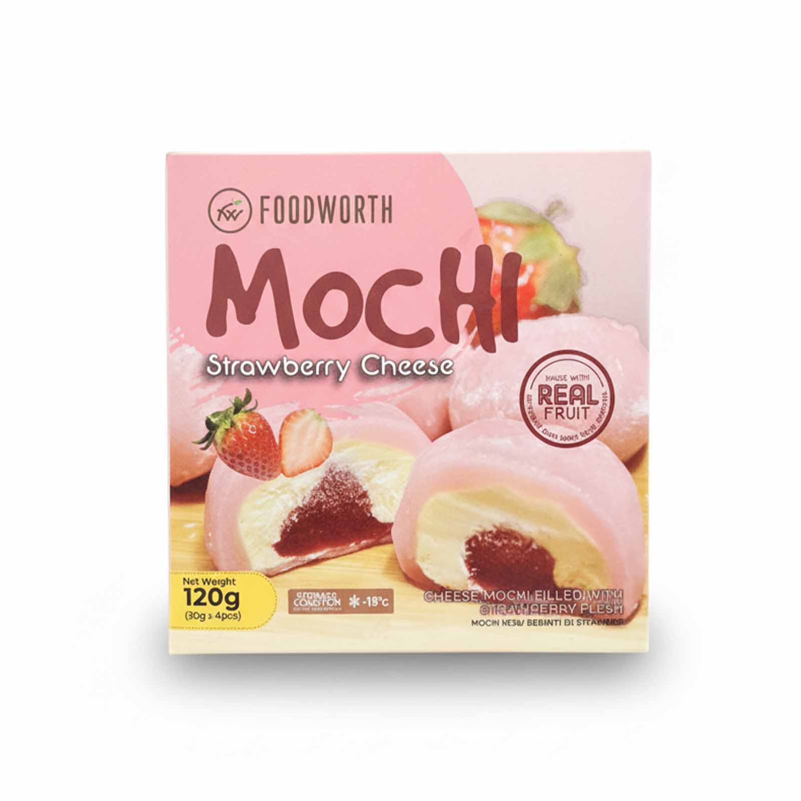 Foodworth Strawberry Cheese Mochi 120g