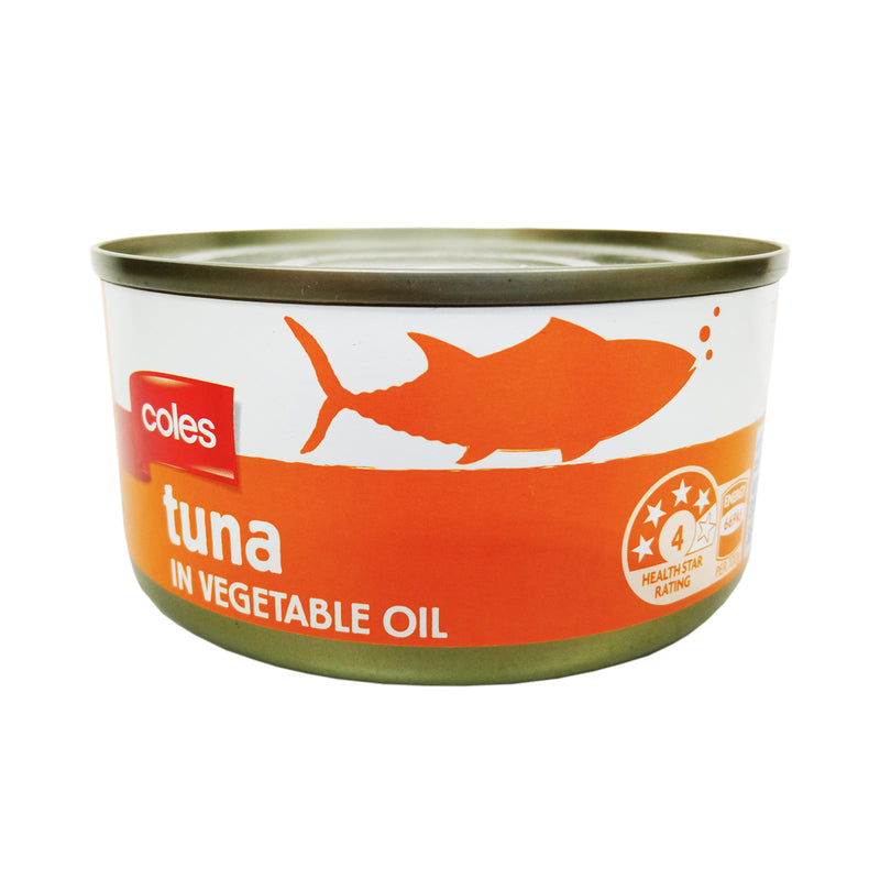Coles Tuna In Vegetable Oil 185g