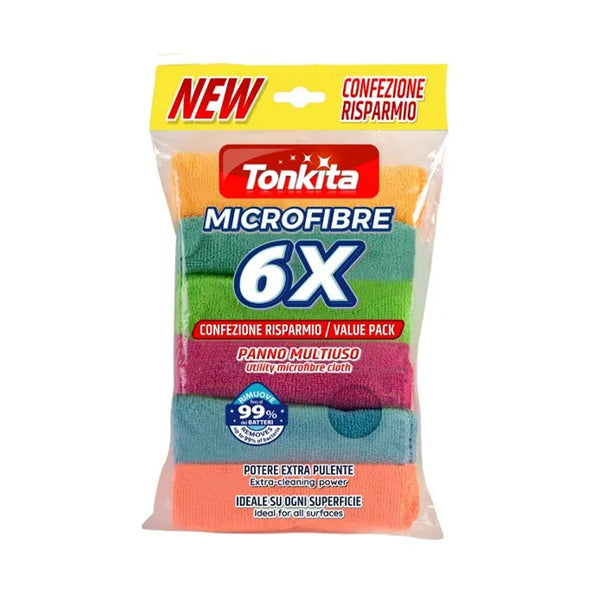 Tonkita Multipurpose Microfibre Cloths 6pcs/pack