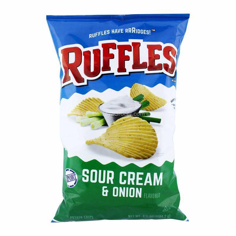 Ruffles Sour Cream & Onion Flavoured Potato Chips 184g