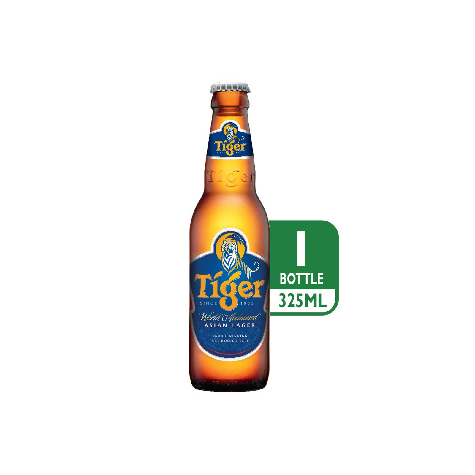 Tiger Lager Beer Bottle (Pint) 325ml