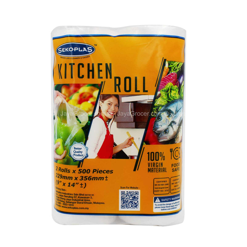 Sekoplas Kitchen Roll 9x14inch 500pcs x 2