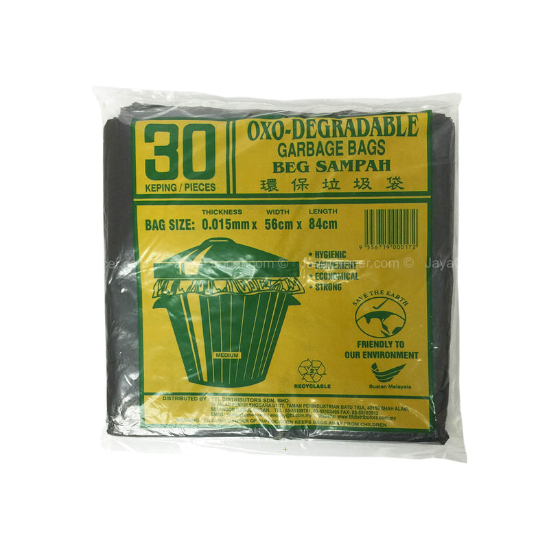 Oxo-Degradable Medium Garbage Bags 30pcs/pack