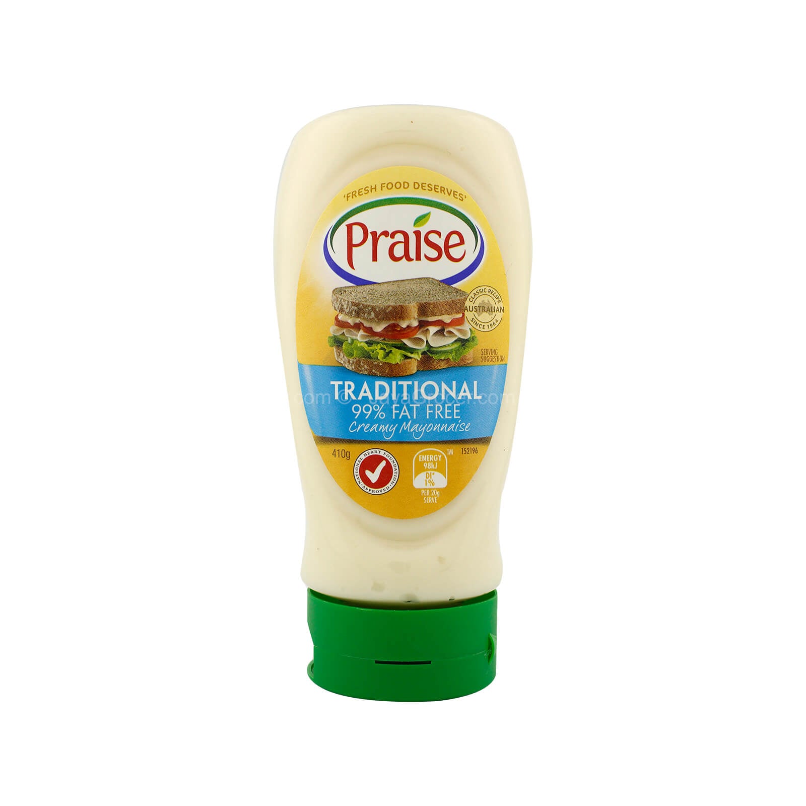Praise Traditional 99 Fat Free Creamy Mayonnaise 410g