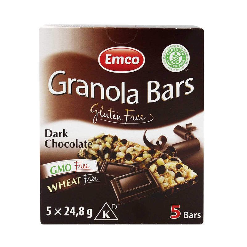 Emco Gluten Free Granola Bars Dark Chocolate 28g x 5