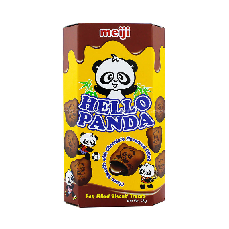 Meiji Hello Panda Choco Biscuits with Chocolate Flavoured Filling 43g