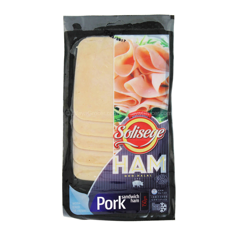 [NON-HALAL] Solisege Pork Sandwich Ham Slices 150g