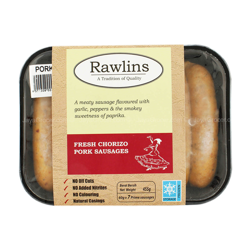 Rawlins Fresh Chorizo Pork Sausages 455g