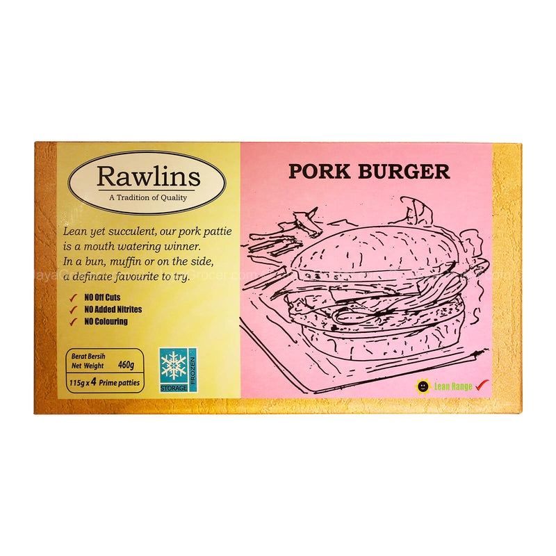 Rawlins Pork Burger 460g