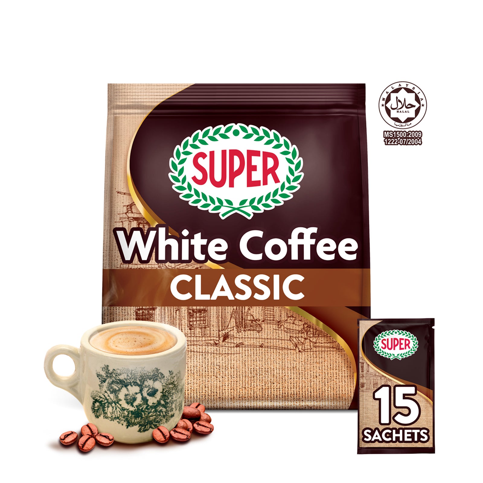 Super Charcoal Roasted White Coffee 3 in 1 Classic 21g x 15