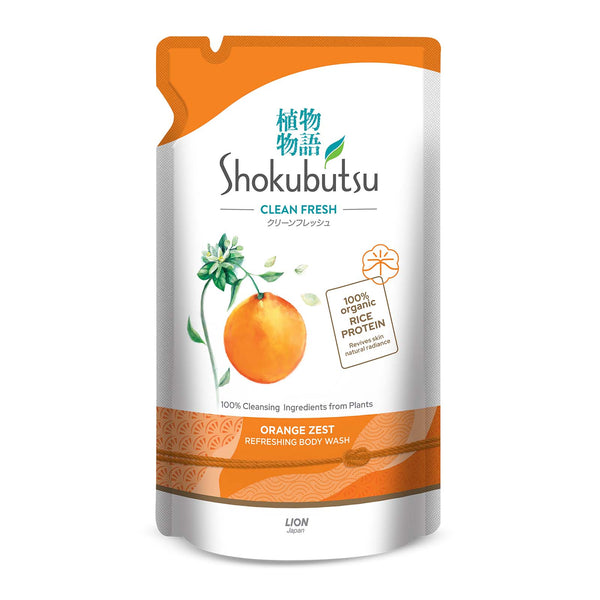 Shokubutsu Orange Zest Refreshing Body Wash Refill 500g