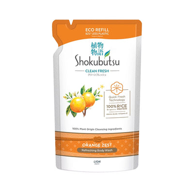 Shokubutsu Orange Zest Refreshing Body Wash Refill 500g
