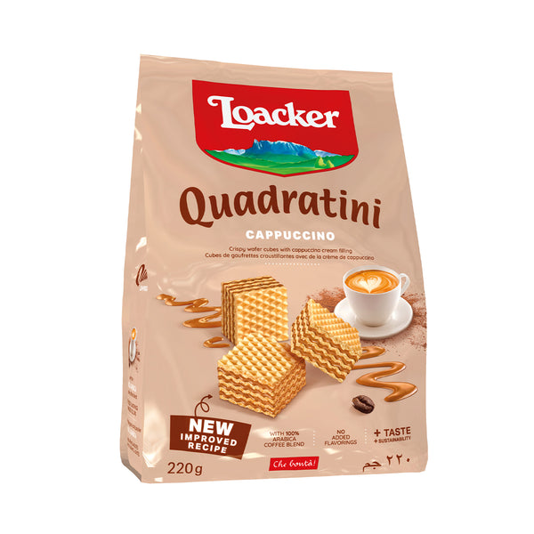 Loacker Quadratini Cappuccino Wafer Cookies 220g (highest price)