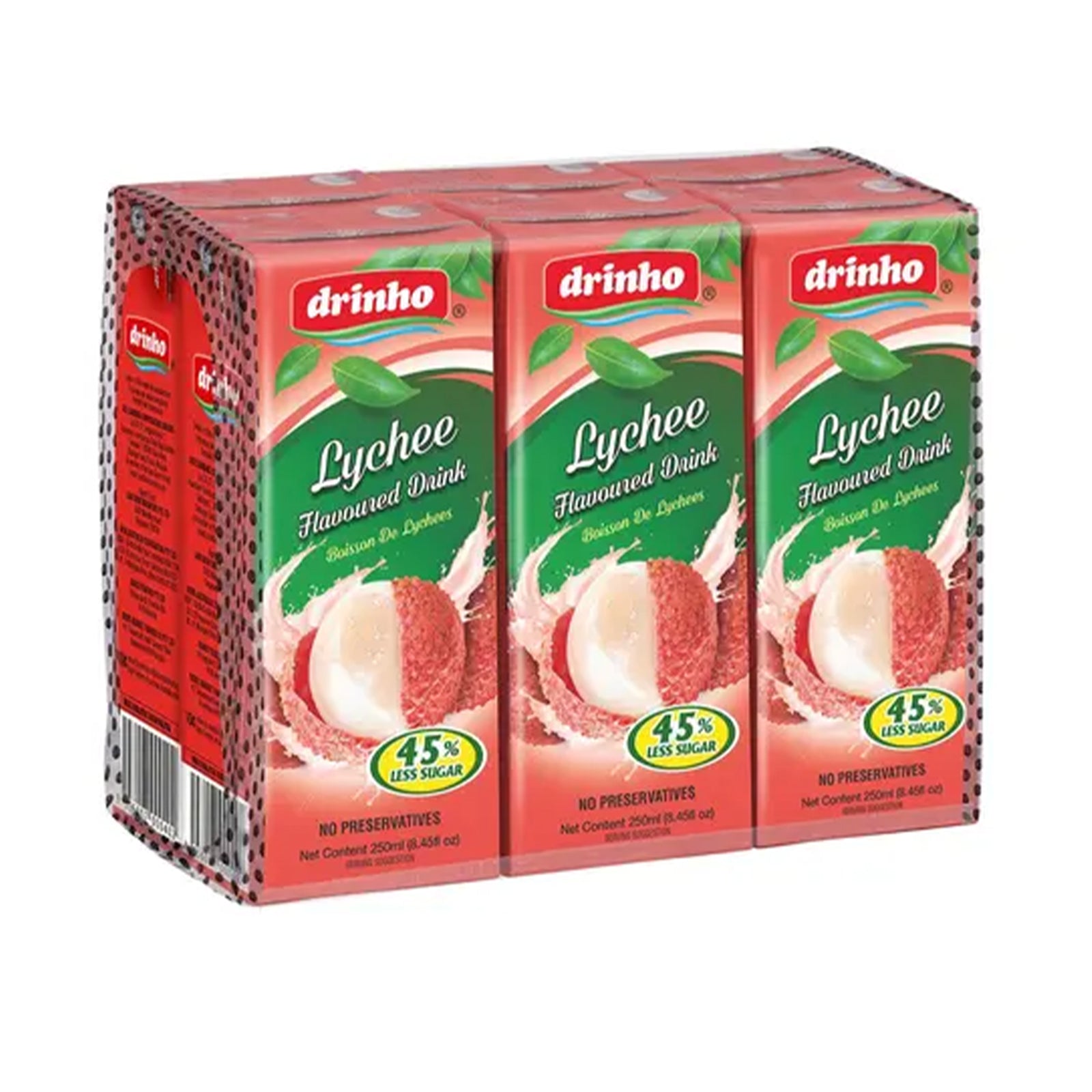 Drinho Lychee Flavoured Drink 250ml x 6