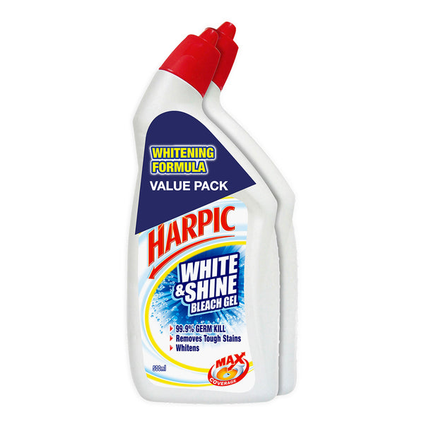 Harpic White and Shine Bleach Gel Toilet Cleaner 500ml x 2 (highest price)