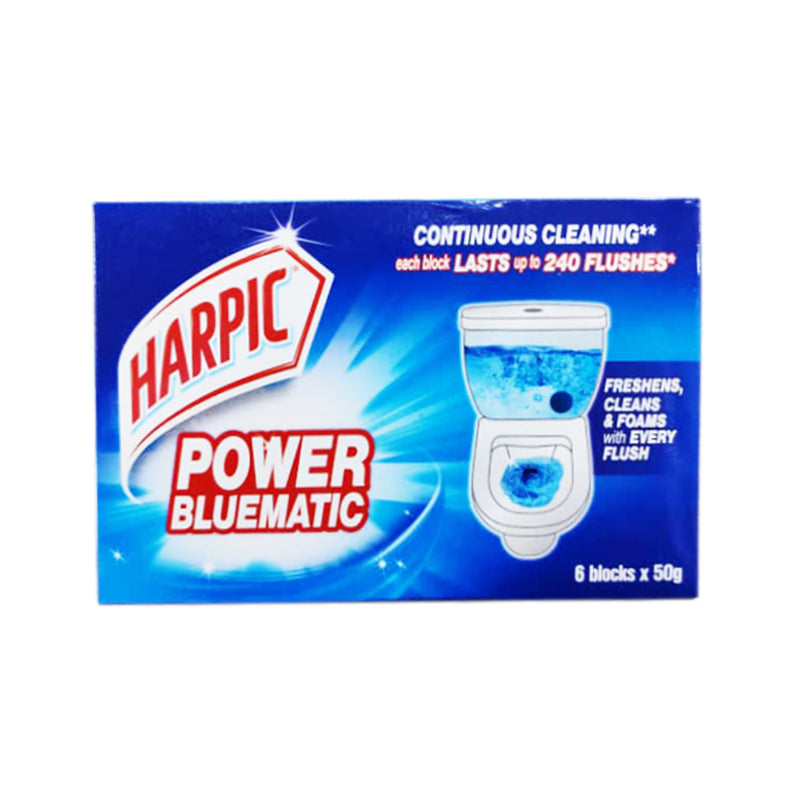 Harpic Power Bluematic Toilet Bowl Cleaner 50g x 6