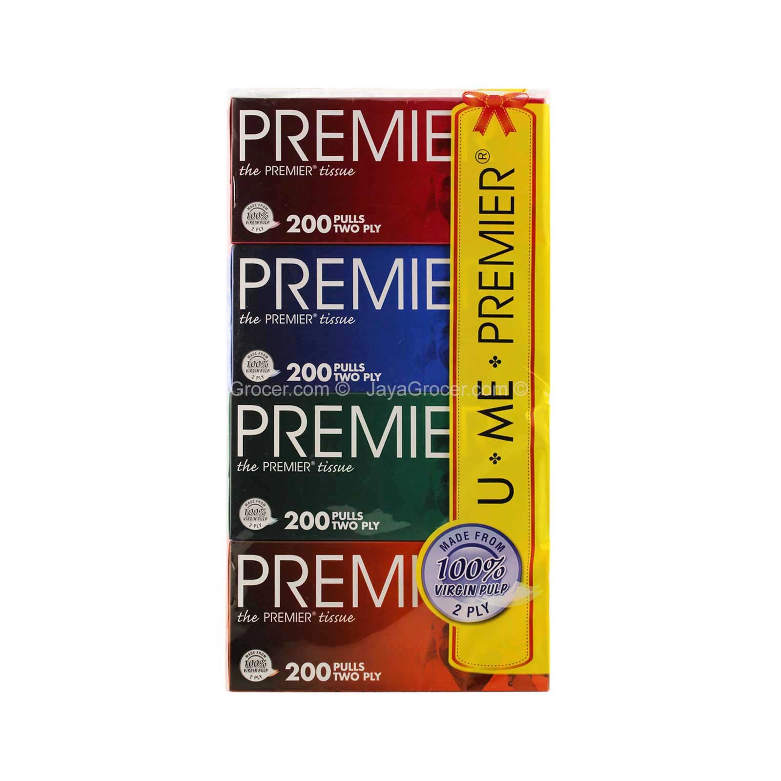 Firstmark Tissue Paper Premier Facial Tissue Paper 200pcs x 4 – Jaya Grocer | The Starling