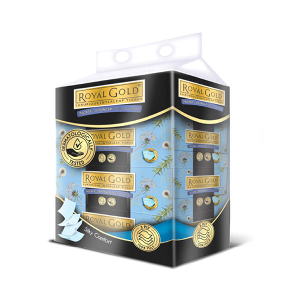Royal Gold Interleaf Facial Tissues 80pcs x 4 (highest price)