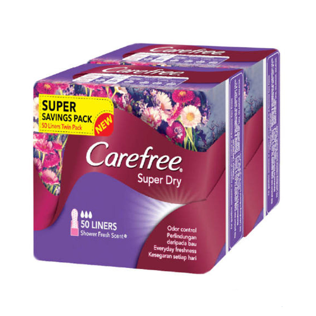 Carefree Super Dry Unscented Panty Liners 50pcs/pack