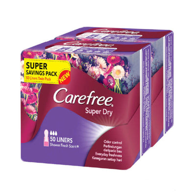 Carefree Super Dry Unscented Panty Liners 50pcs/pack