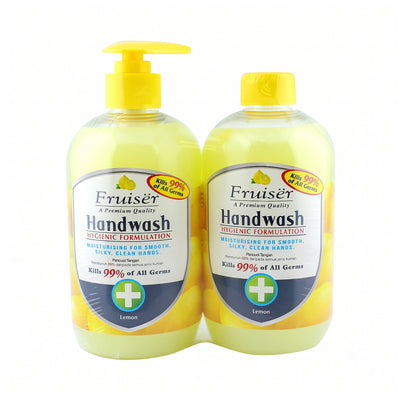 Fruiser Lemon Hand Wash Twin Pack 500ml x 2