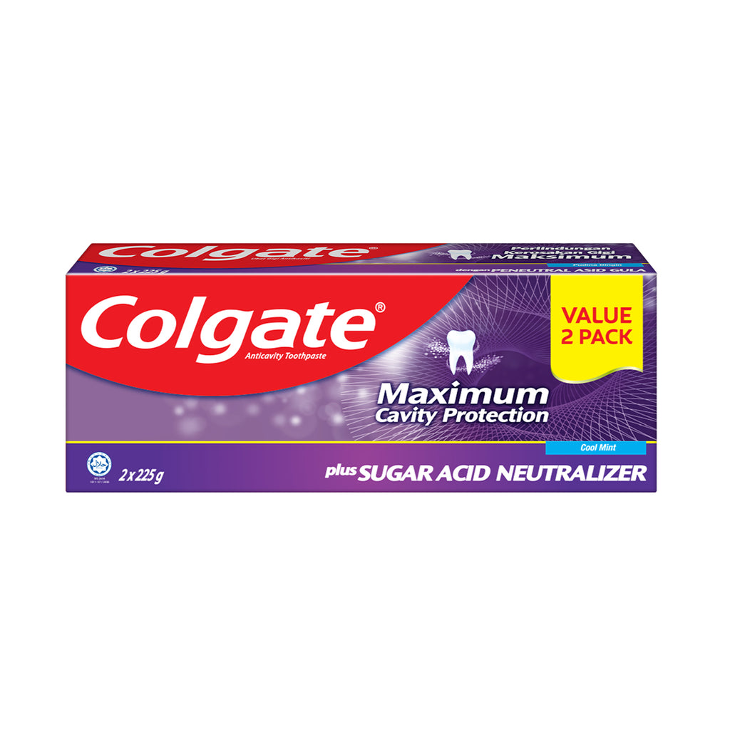 Colgate Sugar Acid Neutraliser Cool Mint Toothpaste 225g x 2