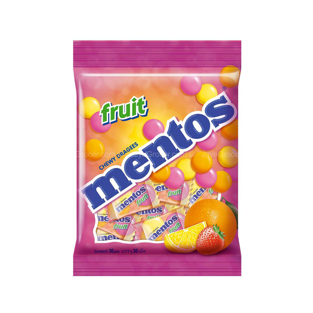 Mentos Pouch Bag Mixed Fruit Flavour Candy 97.2g