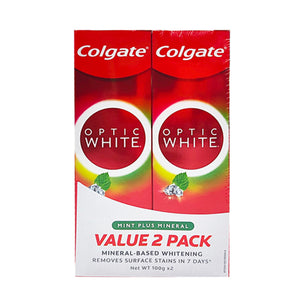 Colgate Optic White Sparkling Mint Toothpaste 100g x 2