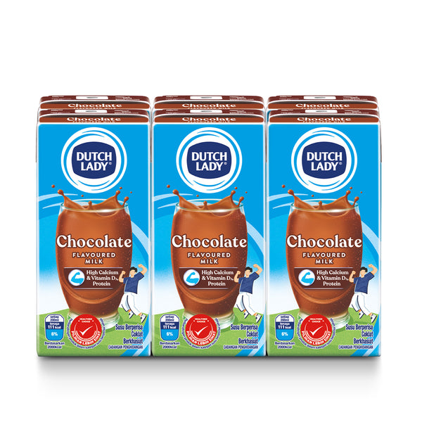 Dutch Lady UHT Milk Chocolate Flavour 200ml x 6 (highest price)