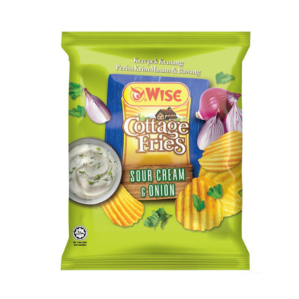 Wise Cottage Sour Cream and Onion Crinckle Cut Potato Chips 50g (highest price)