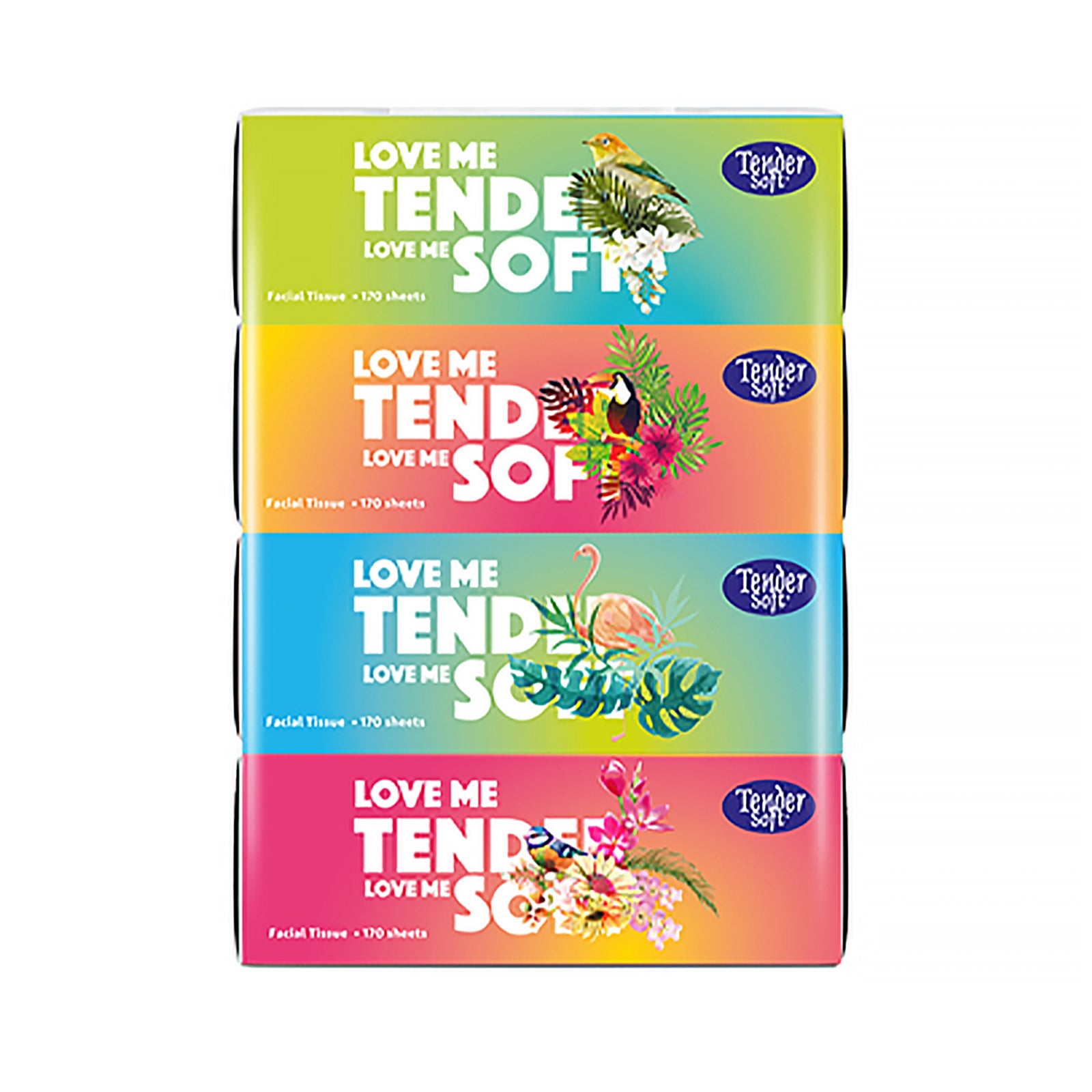 Tender Soft 2ply Facial Tissue 170sheets x 4