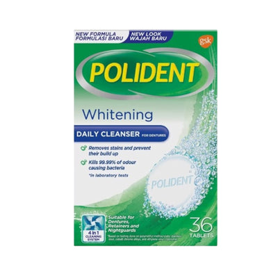 Polident for Active Overnight Whitening Denture Cleanser 36pcs/pack