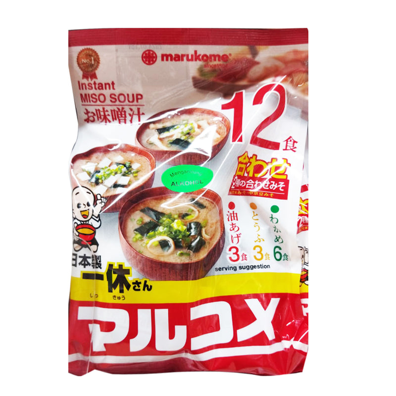 [NON-HALAL] Marukome Sokuseki Ikkyusan Instant Miso Soup 218g