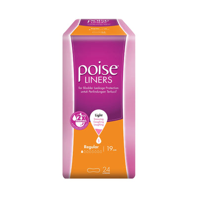 Poise Regular Liners 12sheets x 2