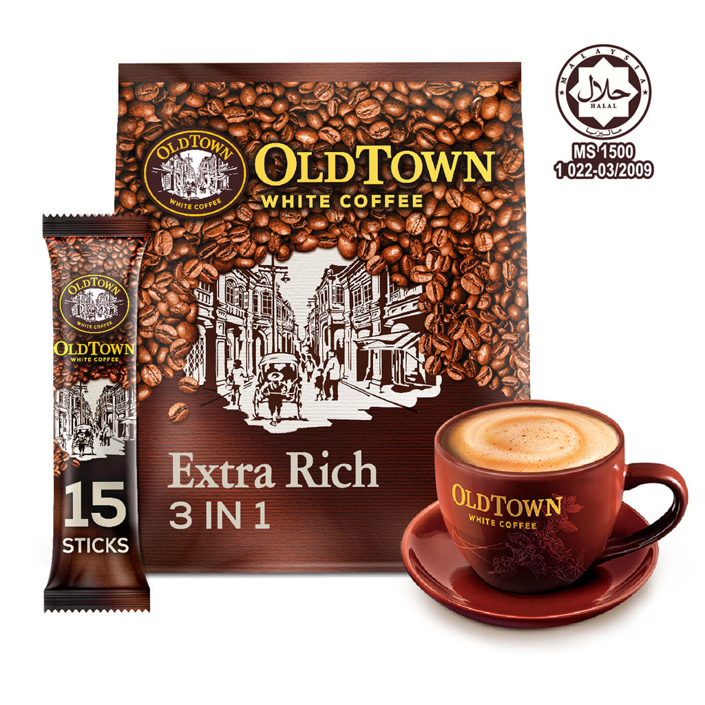 Old Town Extra Rich Instant 3 in 1 Premix White Coffee 35g x15