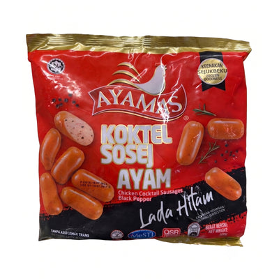 Ayamas Chicken Cocktail Sausages Black Pepper 500g