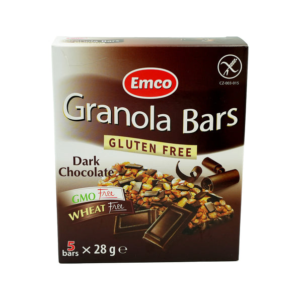 Emco Gluten Free Dark Chocolate Granola Bars 28g x 5 (highest price)