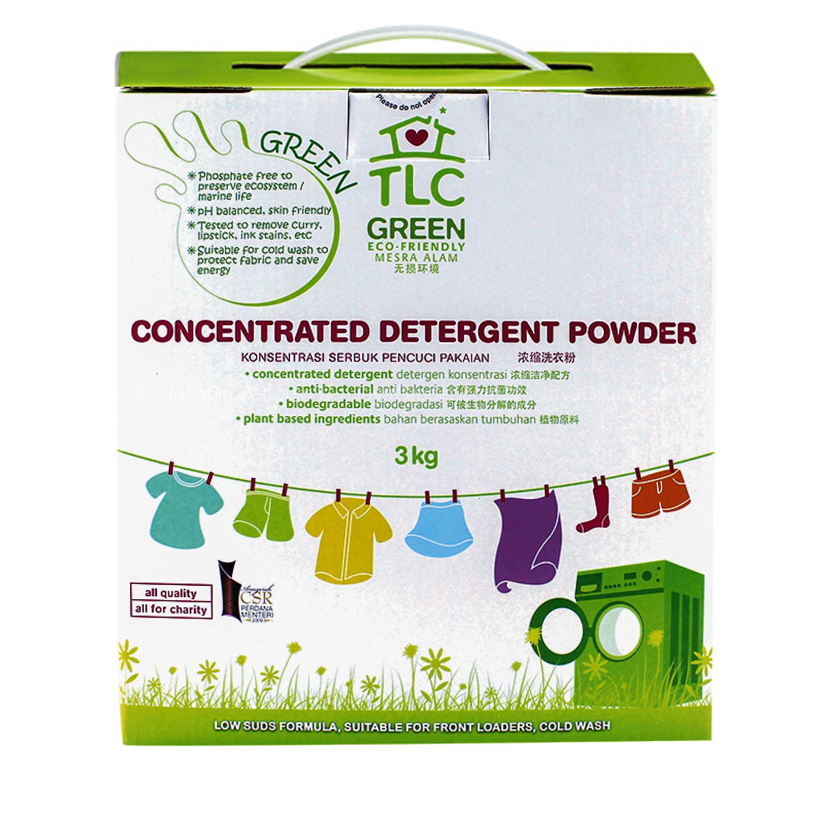 Tlc Green Concentrated Laundry Detergent 3kg