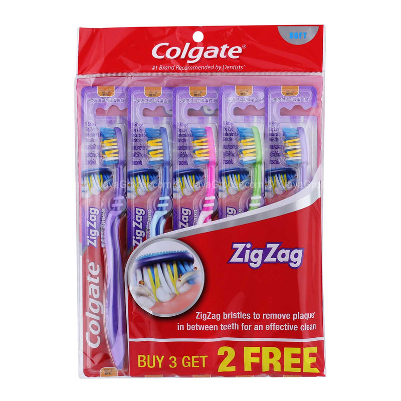 Colgate Zig Zag Toothbrush (Soft) (Buy 3 Get 2 Free) 1pack