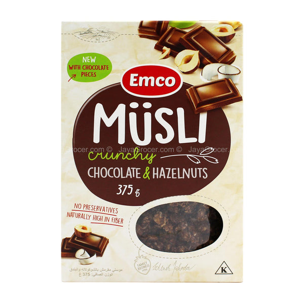 Emco Crunchy Chocolate and Hazelnuts Muesli 375g (highest price)
