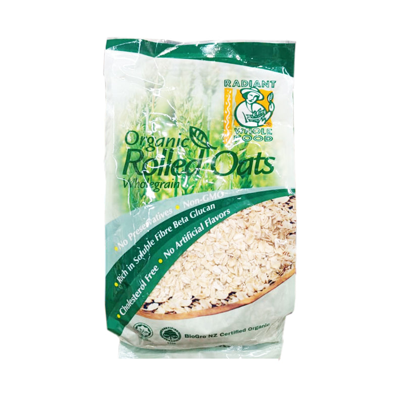 Radiant Whole Food Organic Rolled Oats Wholegrain 500g