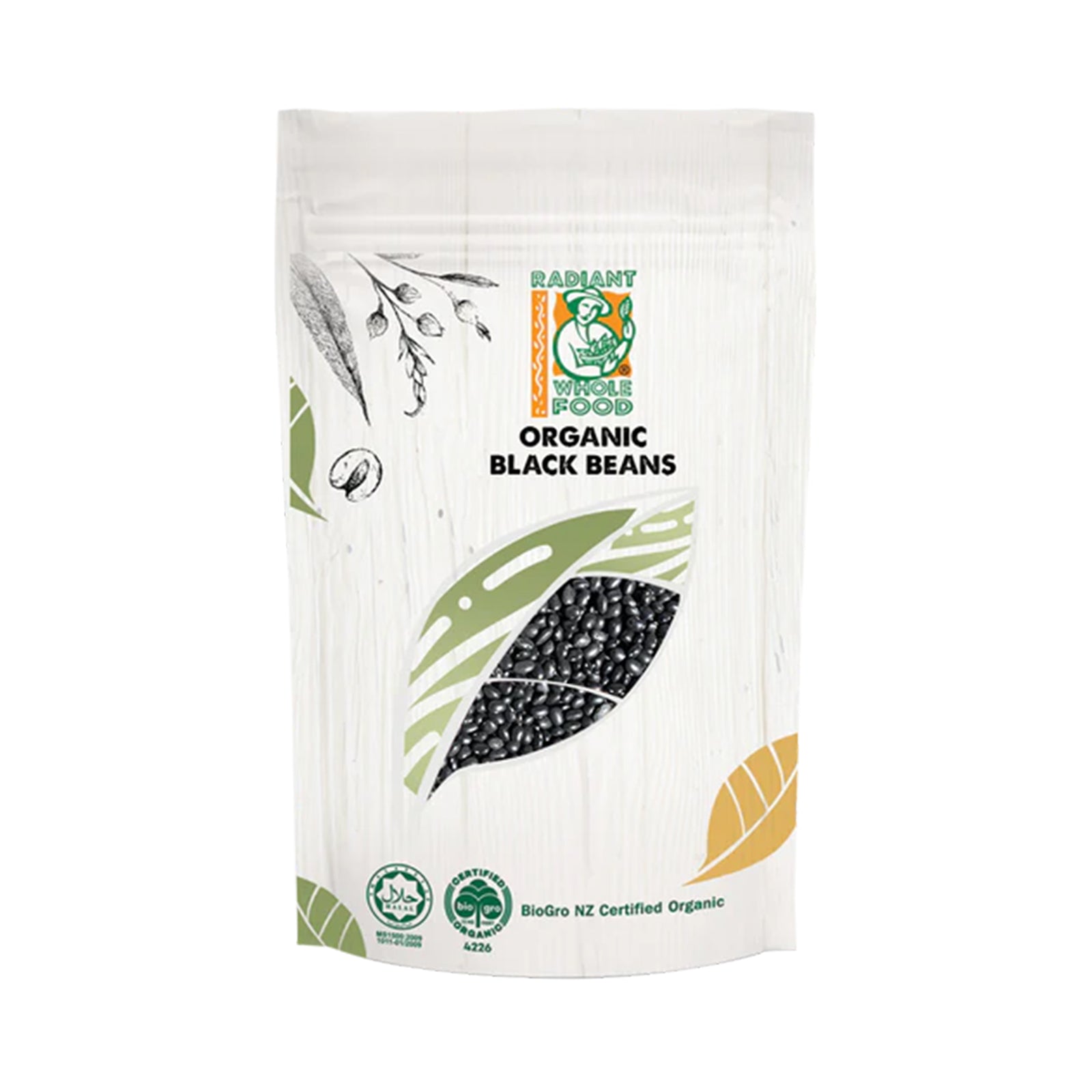 Radiant Whole Food Organic Black Beans 500g