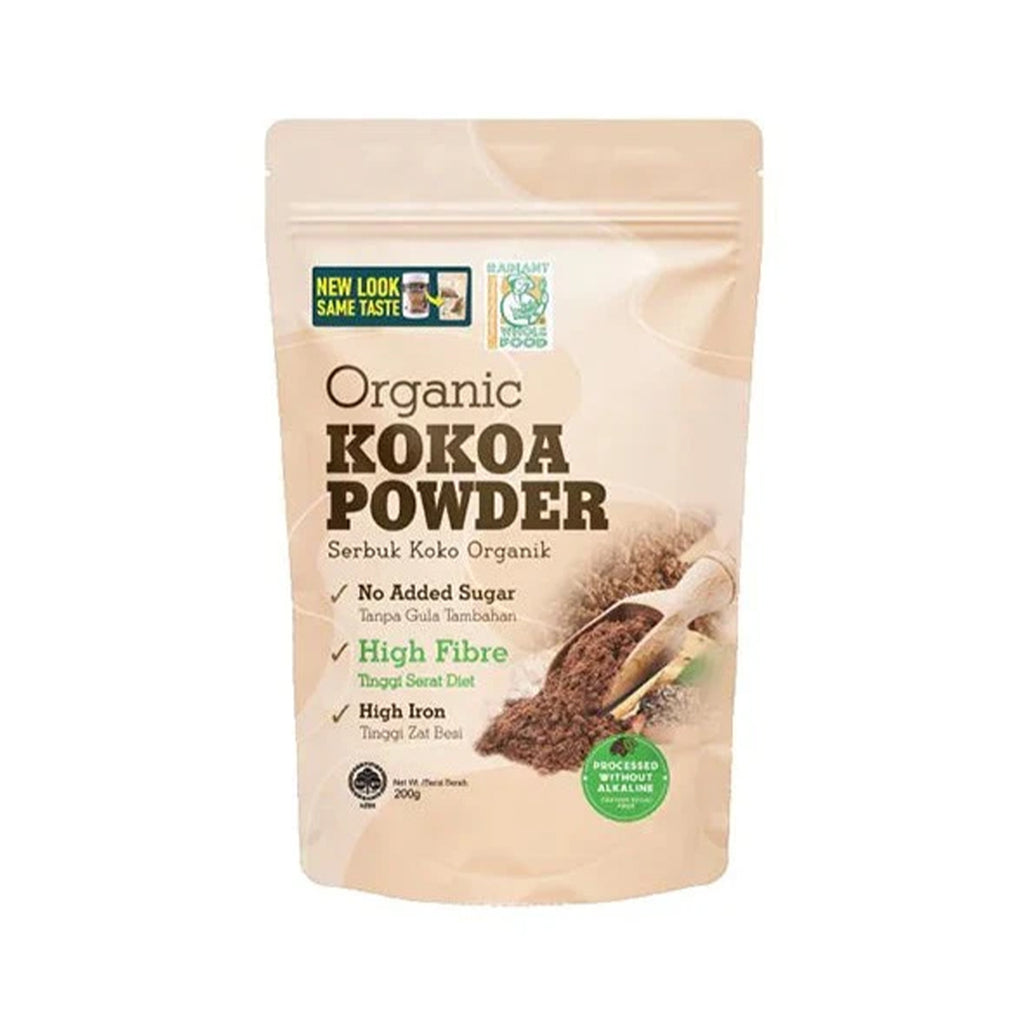 RADIANT ORGANIC COCOA POWDER 200G *1