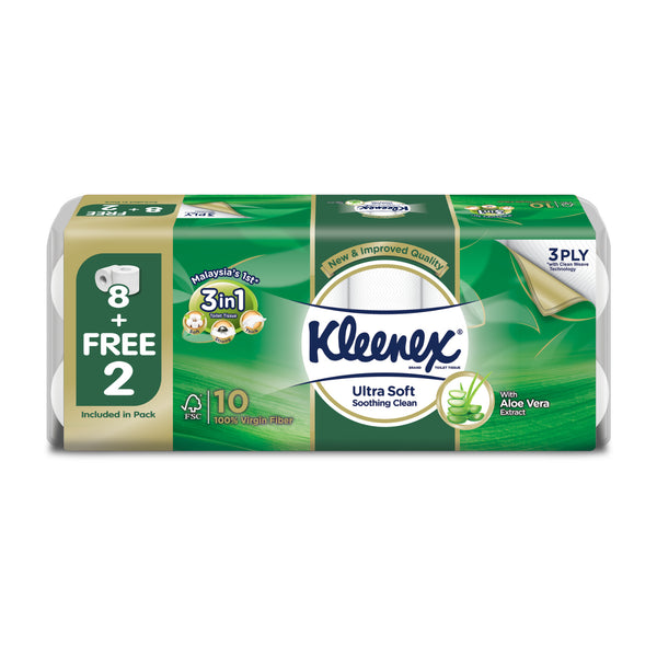 Kleenex Bathroom Clean Care Aloe 8+2 Roll (highest price)
