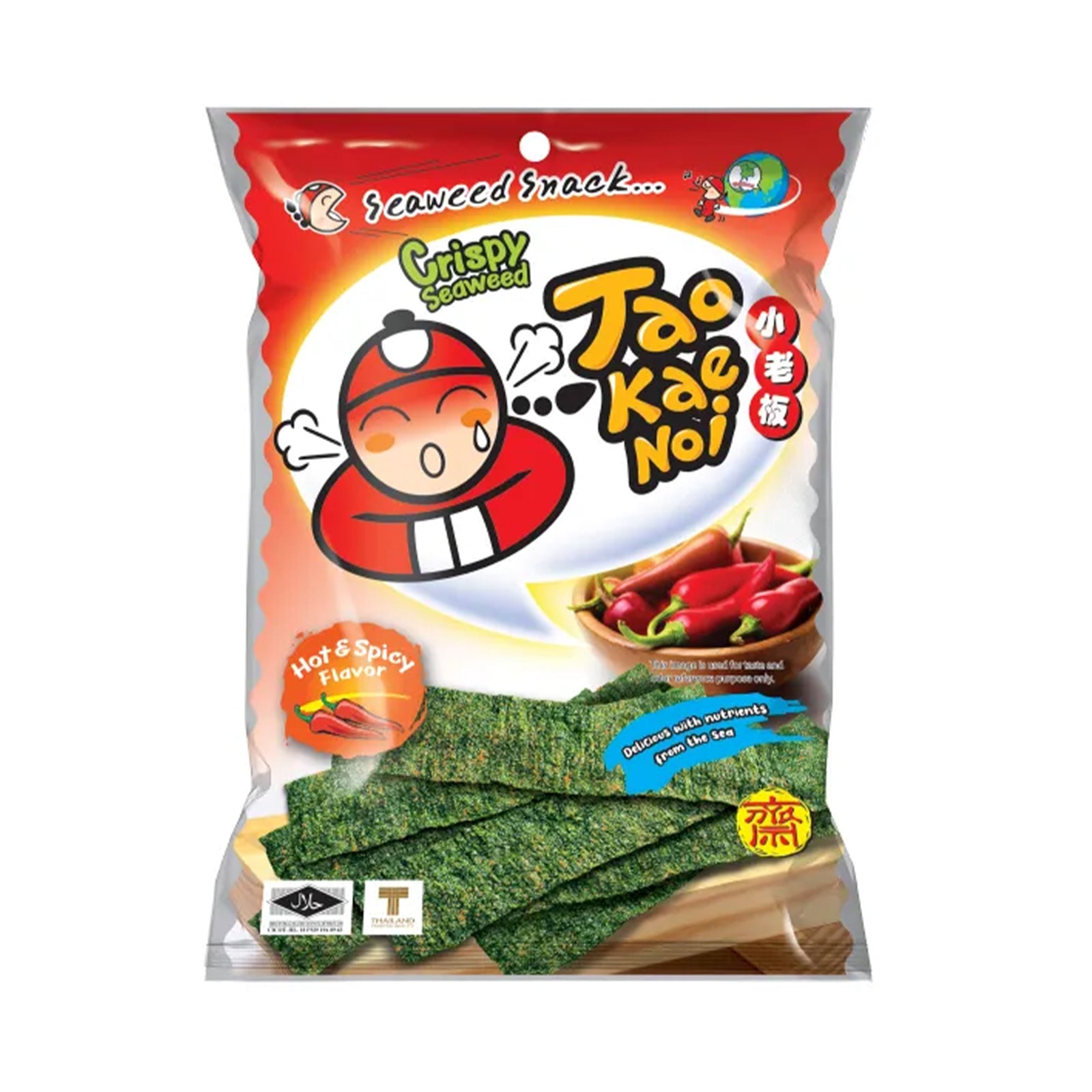 Tao Kae Noi Hot and Spicy Crispy Seaweed Snack 28g