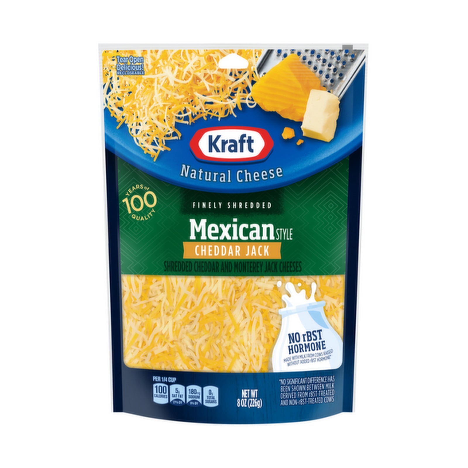 Kraft Natural Cheese Mexican Style Cheddar Jack 226g