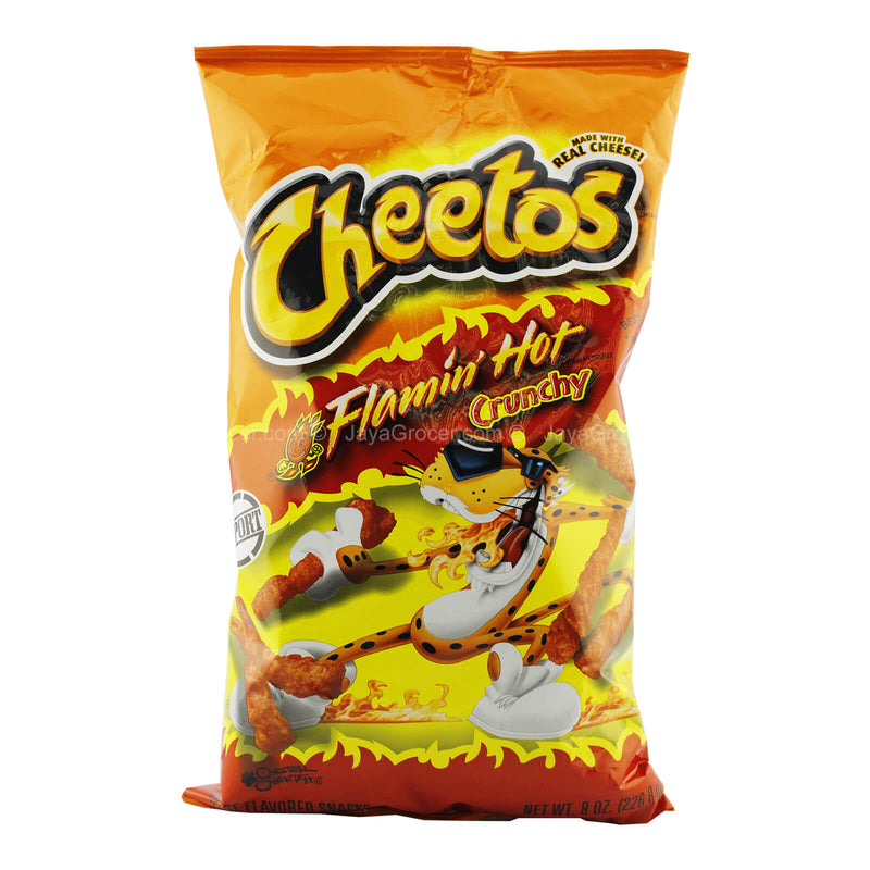 Cheetos Flamin Hot Crunchy Cheese Snack (USA) 227g